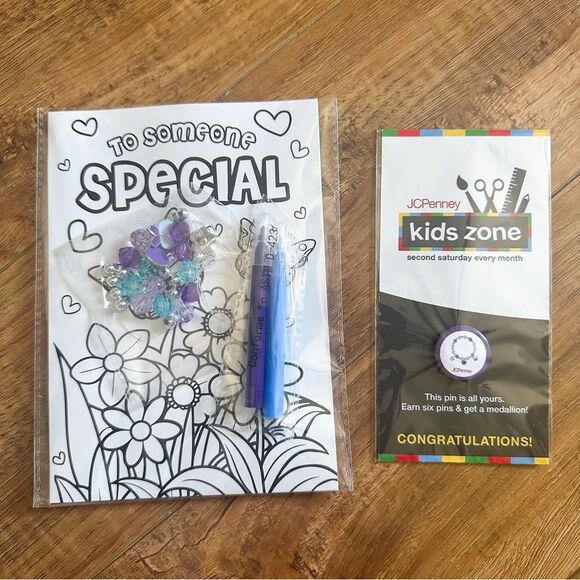 (Set of 3) JCPenney May 2025 Kids Zone Mothers Day Bracelet Kit, Card & pins DIY - Picture 2 of 4